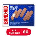 Band-Aid Brand Tough Strips Adhesive Bandage, All One Size, 60Ct