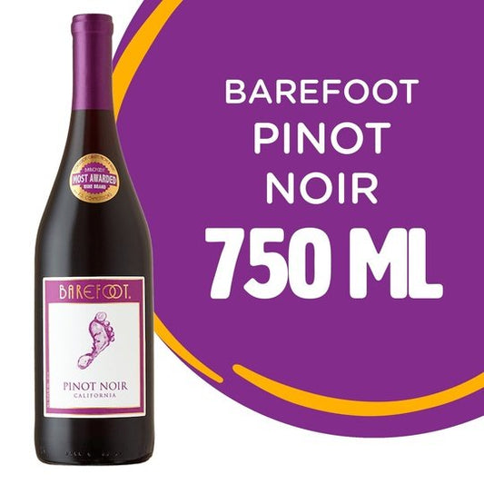 Barefoot Cellars California Pinot Noir Wine, 750ml Glass Bottle