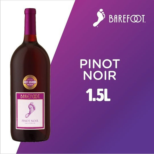 Barefoot Cellars Pinot Noir Red Wine, California, 1.5 Liter Glass Bottle