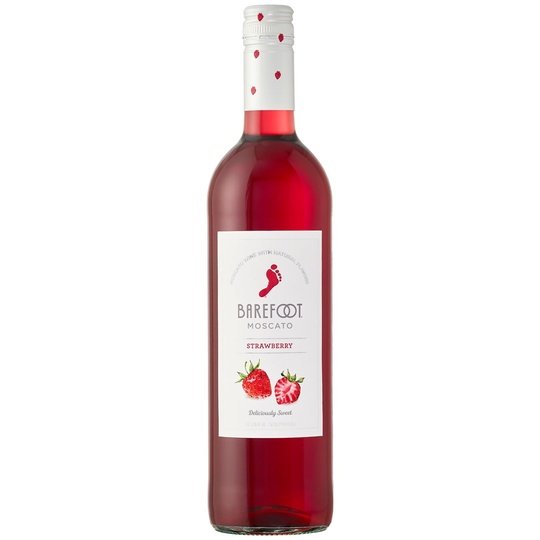 Barefoot Fruitscato Strawberry Rose Wine, California, 750ml Glass Bottle