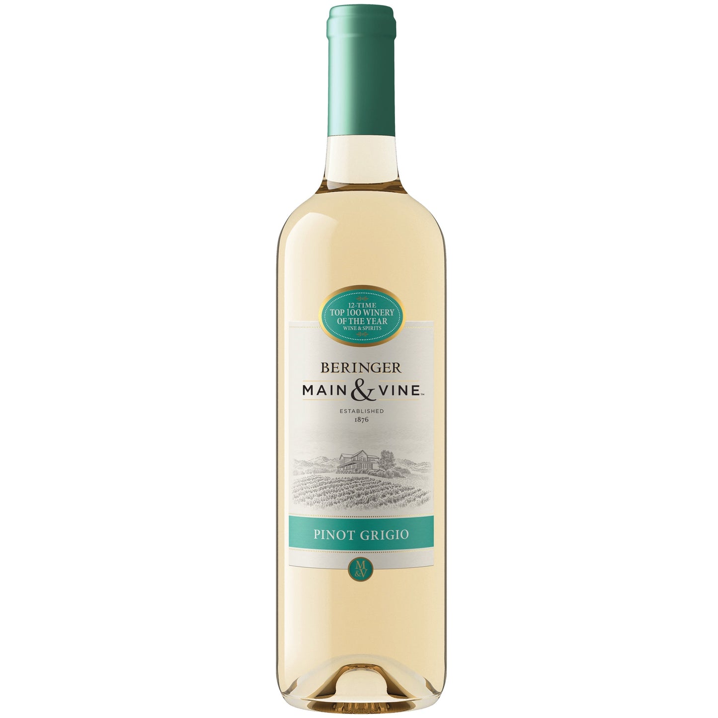 Beringer Main & Vine California Collection Pinot Grigio California White Wine, 750 ml Glass, ABV 13.00%