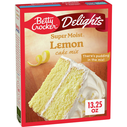 Betty Crocker Delights Super Moist Lemon Cake Mix, 13.25 oz.