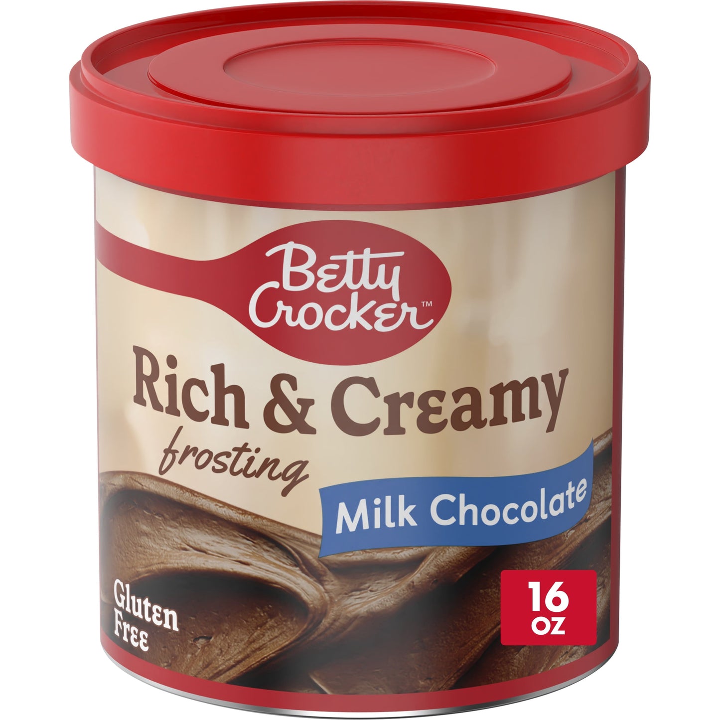 Betty Crocker Rich & Creamy Milk Chocolate Frosting, Gluten Free Frosting, 16 oz