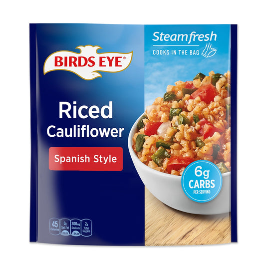 Birds Eye Steamfresh Riced Cauliflower Spanish Style, Frozen Sides, 10 oz Bag (Frozen)