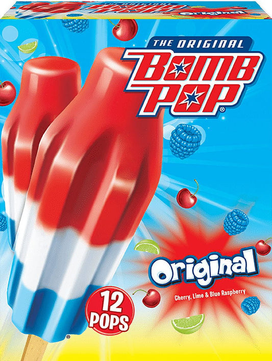 Bomb Pop Original Ice Pop, 12 Pack