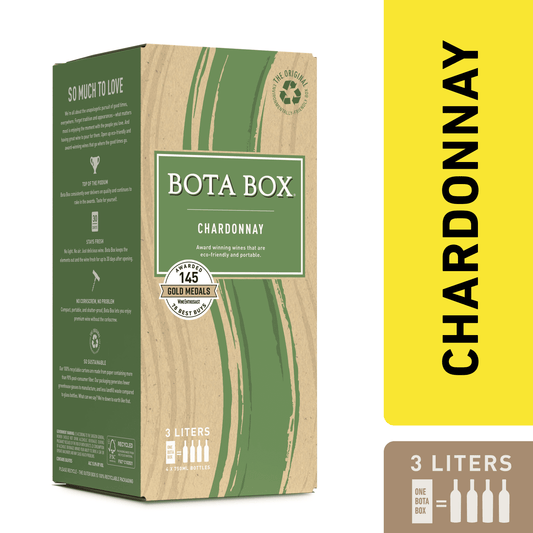 Bota Box Chardonnay White Wine, 3L (4 x 750ml bottles), ABV 13%