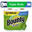 Bounty Select-a-Size Paper Towels, 2 Triple Rolls, White