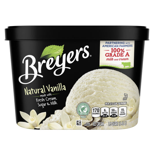 Breyers Gluten Free Natural Vanilla Ice Cream, 48 oz