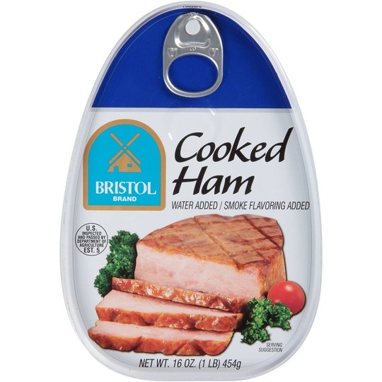 Bristol Smoke Flavor Cooked Ham, High Protein, 16 oz Aluminum Can