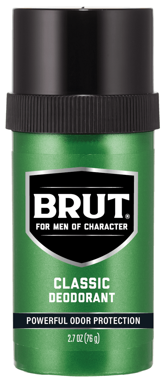 Brut Classic Round Stick Deodorant for Men, Powerful Odor Protection, 2.7 oz