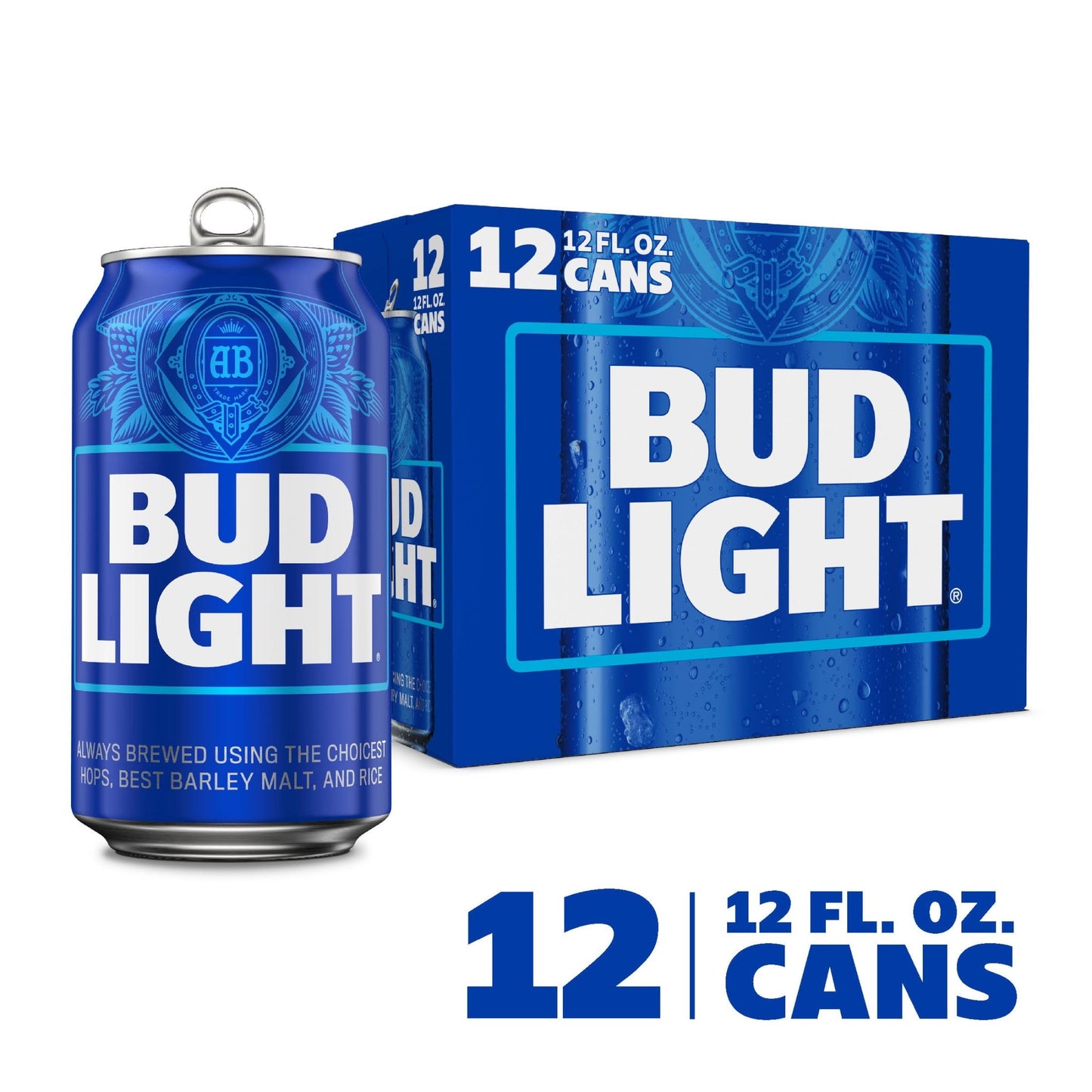 Bud Light Beer, 12 Pack Lager Beer, 12 fl oz Aluminum Cans, 4.2 % ABV, Domestic Lager