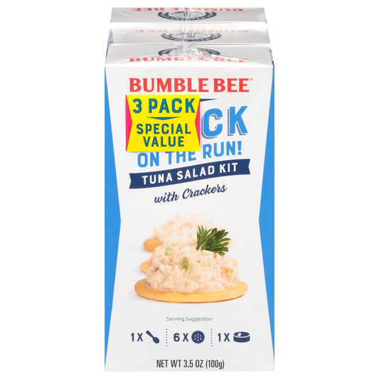 Bumble Bee Snack on the Run! Tuna Salad Kit with Crackers, Ready to Eat with Spoon, 3.5 oz Box