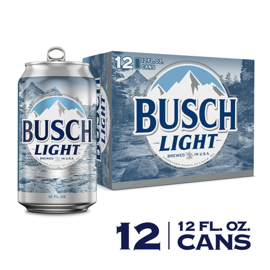 Busch Light Beer, 12 Pack Beer, 12 fl oz Cans, 4.1% ABV, Domestic