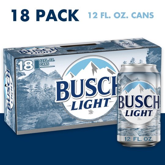 Busch Light Beer, 18 Pack, 12 fl oz Cans, 4.1% ABV, Domestic