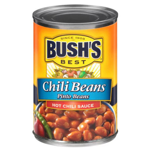 Bush's Chili Beans, Canned Pinto Beans in Hot Chili Sauce, 16 oz Can