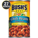 Bush's Chili Beans, Canned Pinto Beans in Mild Chili Sauce, 27 oz Can