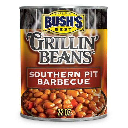 Bush's Grillin' Beans Southern Pit Barbecue, Canned Beans, 22 oz