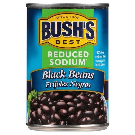 Bush's Reduced Sodium Black Beans, Canned Black Beans, 15 oz Can