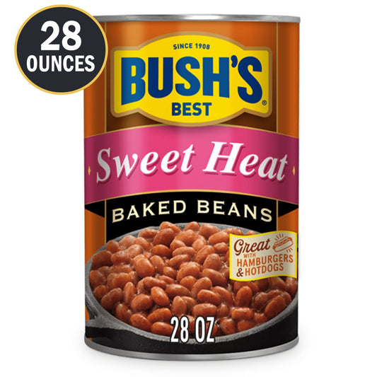 Bush's Sweet Heat Baked Beans, Canned Beans, 28 oz Can