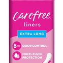CAREFREE® Panty Liners, Extra Long, Unscented, 8 Hour Odor Control, 93ct