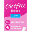 CAREFREE® Panty Liners, Long, Flat, Unscented, 8 Hour Odor Control, 92ct