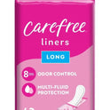 CAREFREE® Panty Liners, Long, Unscented, 8 Hour Odor Control, 42ct