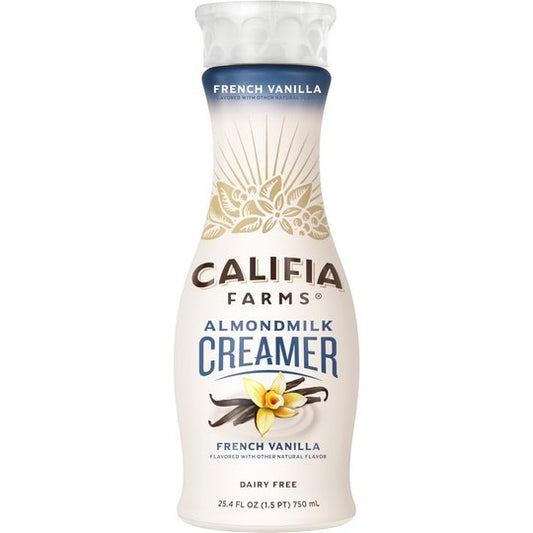 Califia Farms Dairy Free, French Vanilla Almond Milk Coffee Creamer, 25.4 fl oz