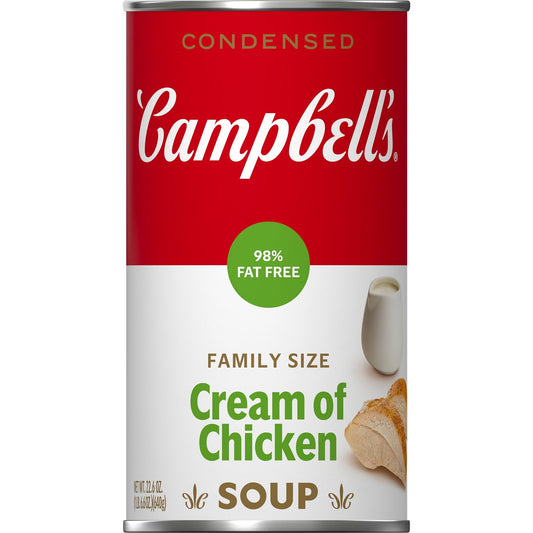 Campbell’s Condensed 98% Fat Free Cream of Chicken Soup, 22.6 Ounce Can