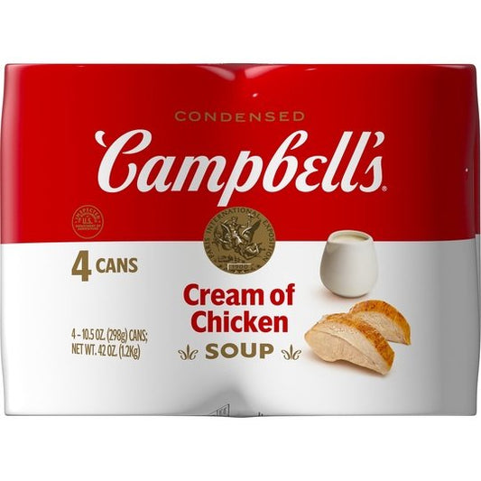Campbell's Condensed Cream of Chicken Soup, 10.5 oz Can, 4 Count