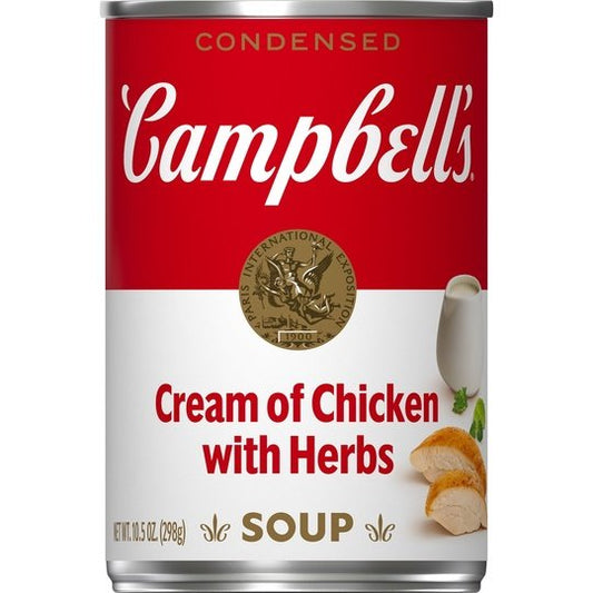 Campbell's Condensed Cream of Chicken with Herbs Soup, 10.5 Ounce Can