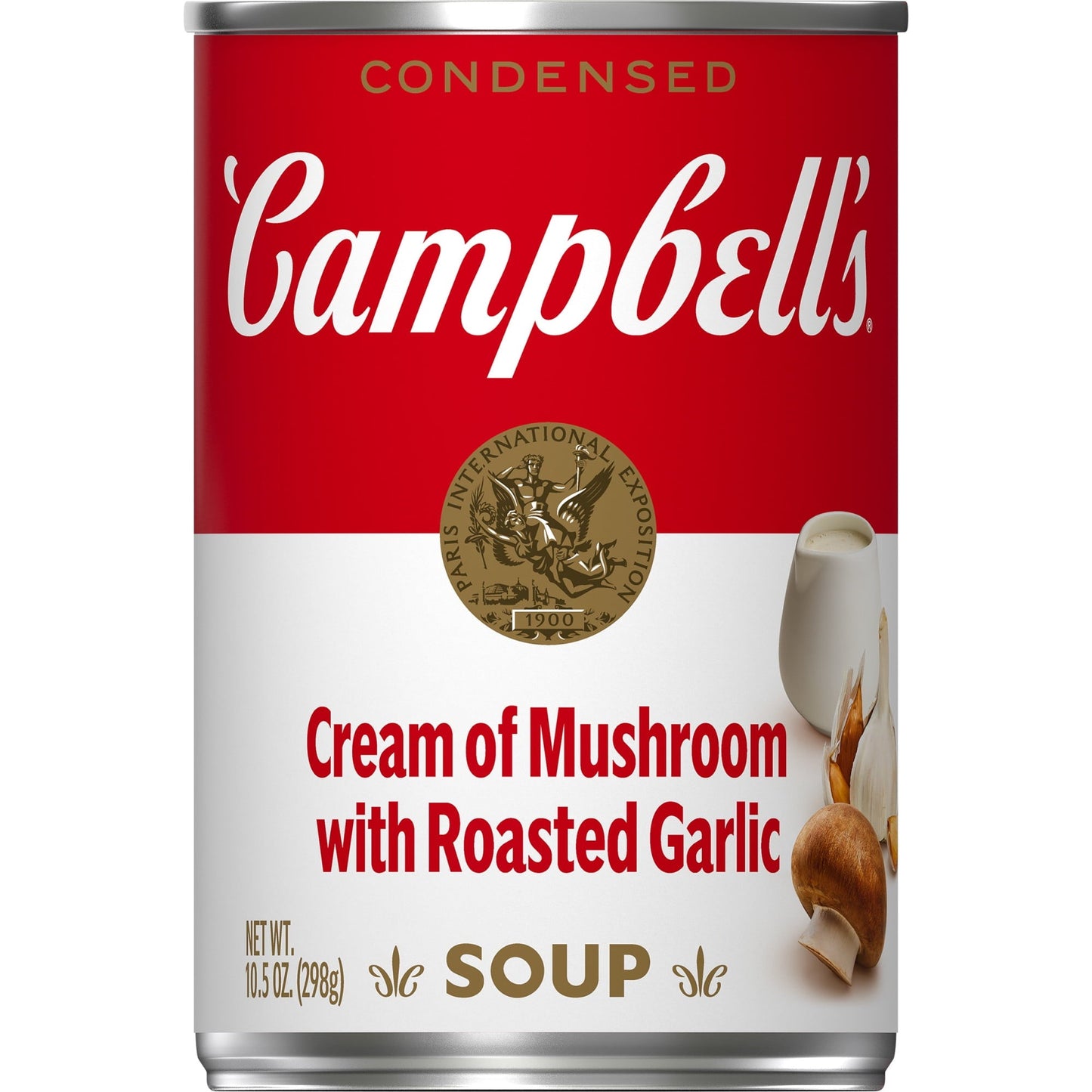 Campbell's Condensed Cream of Mushroom with Roasted Garlic Soup, 10.5 Ounce Can