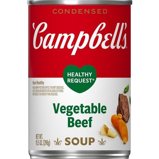 Campbell's Condensed Healthy Request Vegetable Beef Soup, 10.5 Ounce Can