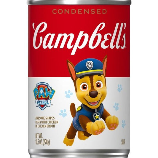Campbell's Kids Soup, PAW Patrol, Puppy-shaped pasta in chicken soup, 10.5 Ounce Can