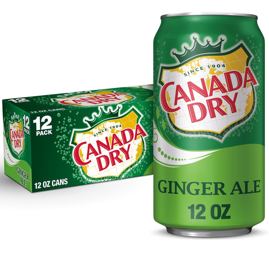 Canada Dry Ginger Ale Soda, 12 fl oz, 12 Pack Cans