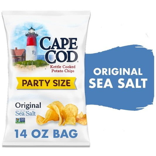 Cape Cod Potato Chips, Original Kettle Chips, 14 oz Party Size