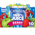 Capri Sun 100% Juice Berry Juice Box Pouches, 10 ct Box, 6 fl oz Pouches