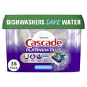 Cascade Platinum Plus Dishwasher Detergent Pacs, Fresh, 36 Count