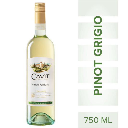 Cavit Collection Cavit Pinot Grigio Valdadige White Wine Glass Bottle 750ml