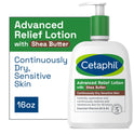 Cetaphil Advanced Relief Lotion with Shea Butter for Sensitive Skin, Fragrance Free, 16 oz