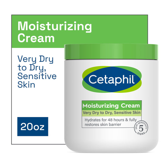 Cetaphil Hydrating Moisturizing Cream for Dry to Very Dry, Sensitive Skin, 20 oz