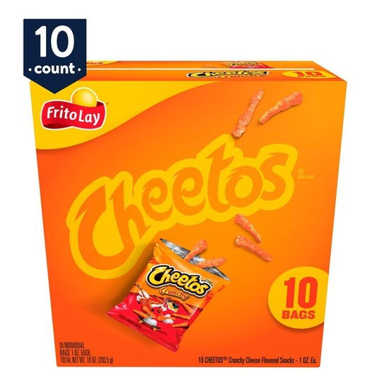 Cheetos Crunchy Cheese Flavored Snacks, 1 oz, 10 Count