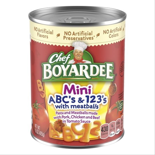 Chef Boyardee Mini ABC's and 123's with Meatballs, 15 oz