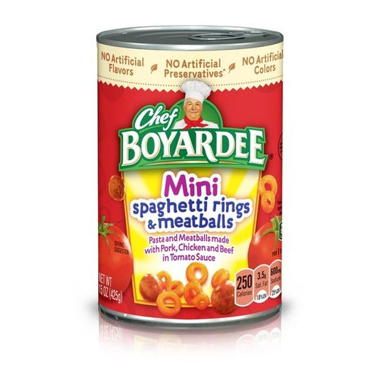 Chef Boyardee Mini Spaghetti Rings and Meatballs, 15 oz