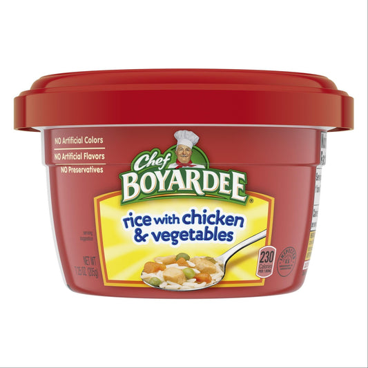 Chef Boyardee Rice with Chicken and Vegetables, Microwavable Bowl,  7.25 Oz