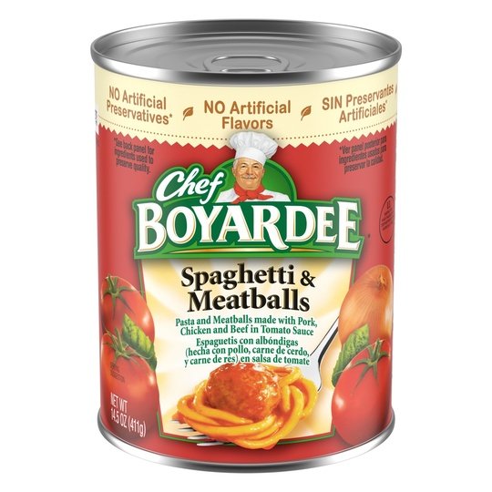 Chef Boyardee Spaghetti and Meatballs, Microwave Pasta, Canned Food, 14.5 oz.