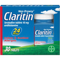 Claritin 24 Hour Non-Drowsy Allergy Medicine, Loratadine Antihistamine Tablets, 30 Ct