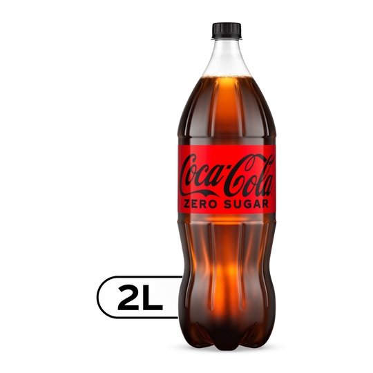 Coca-Cola Zero Sugar Soda Pop, 2 Liter Bottle