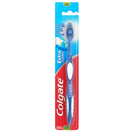 Colgate Extra Clean Flexible Grip Toothbrush, Medium, 1 Ct, Adult