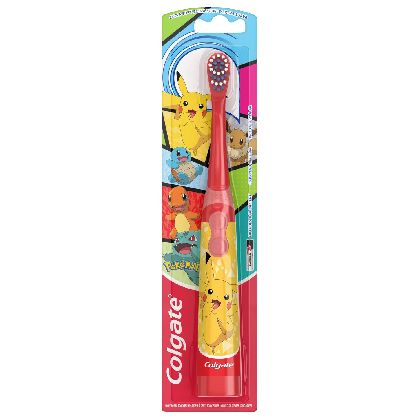 Colgate Kids Pokemon Battery Toothbrush, Extra Soft, Children 3+, 1 Pack