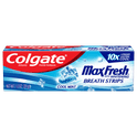 Colgate Max Fresh Travel Size Toothpaste with Mini Breath Strips, Cool Mint, 1.0 Oz